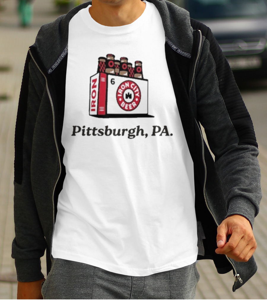 Pittsburgh PA Iron City Beer 6 Pack T-Shirt