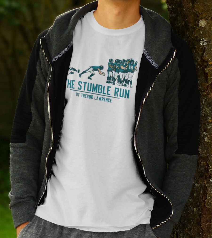 The Stumble Run By Trevor Lawrence Jacksonville Jaguars Football 2025 T-Shirt