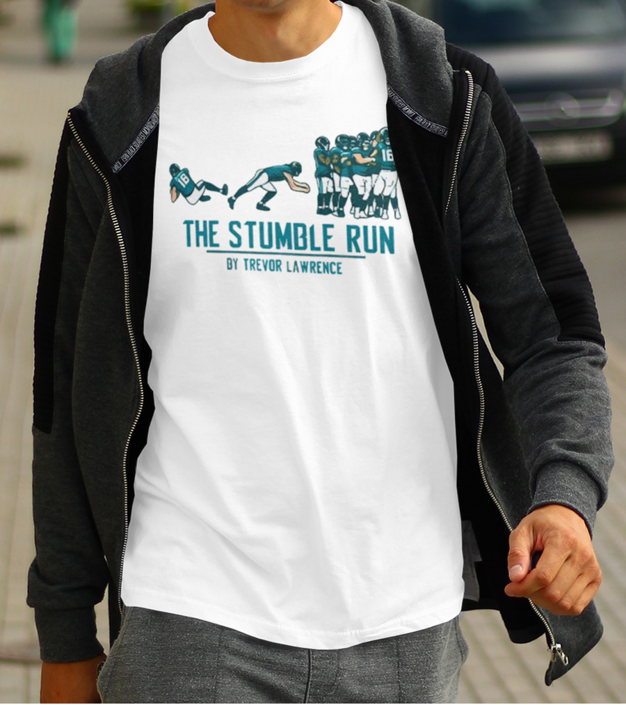 The Stumble Run By Trevor Lawrence Jacksonville Jaguars Football 2025 T-Shirt