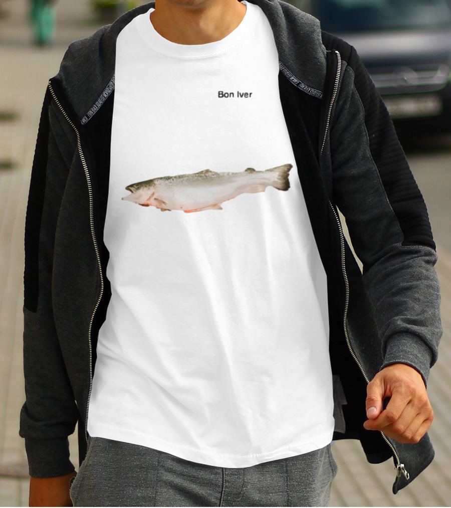 Bon Iver Salmon Fish Imagery T-Shirt
