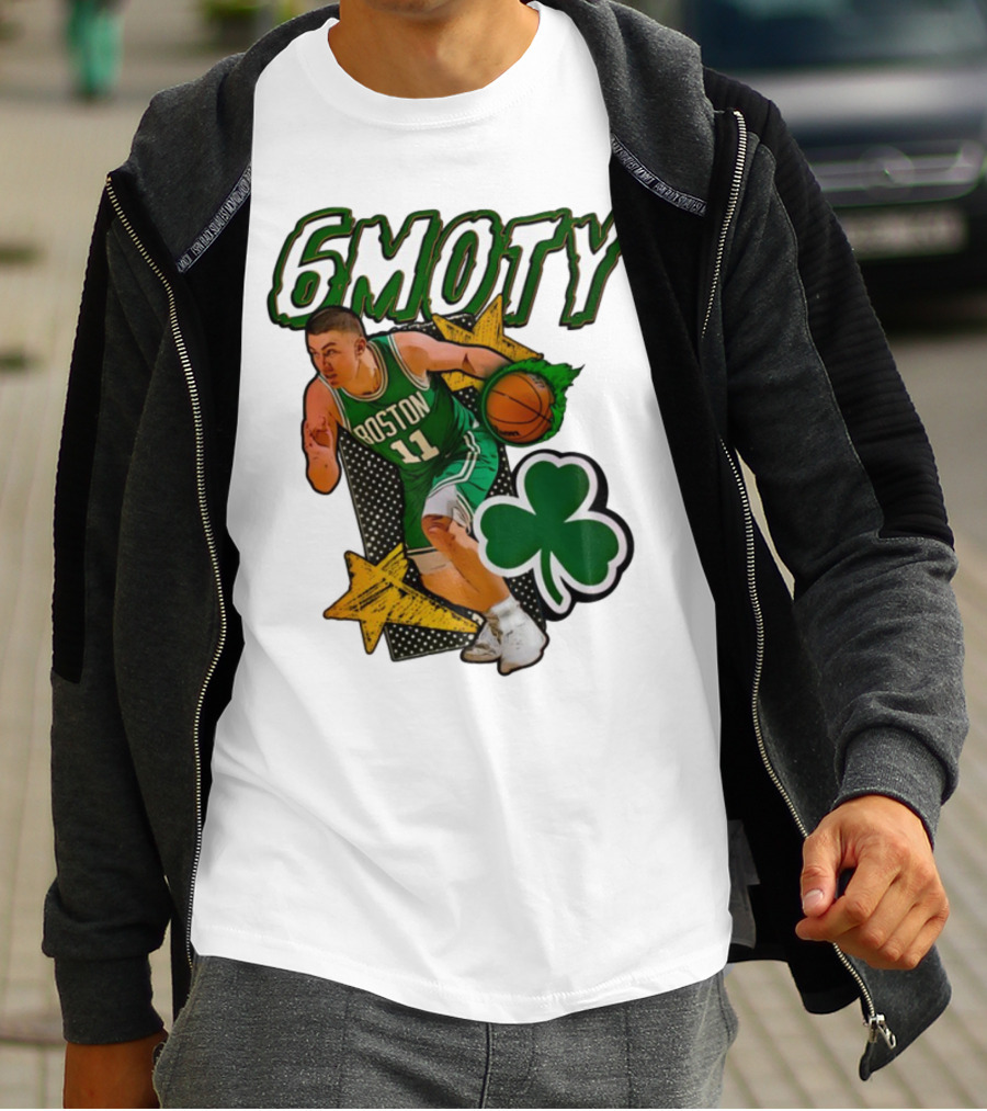 6Moty Boston Celtics Basketball Player Clover Stars T-Shirt