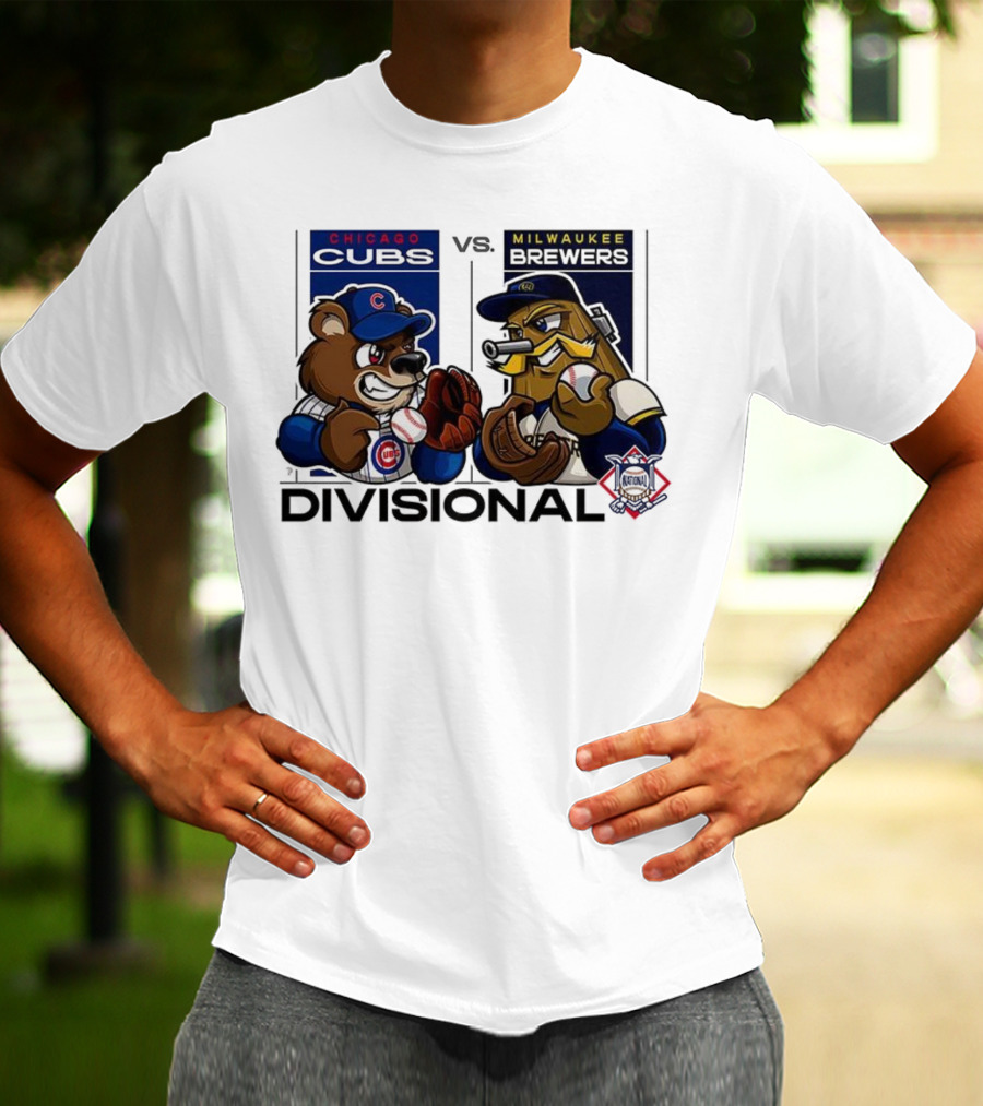 Chicago Cubs Vs Milwaukee Brewers 2025 National League Divisional Series Mascot Showdown T-Shirt