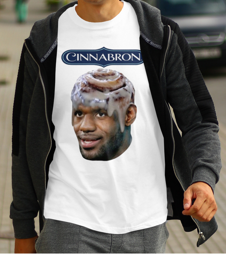 Cinnabron Cinnamon Roll Head Basketball Mashup T-Shirt