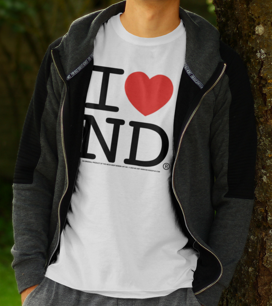 I Heart ND Red Heart Graphic T-Shirt