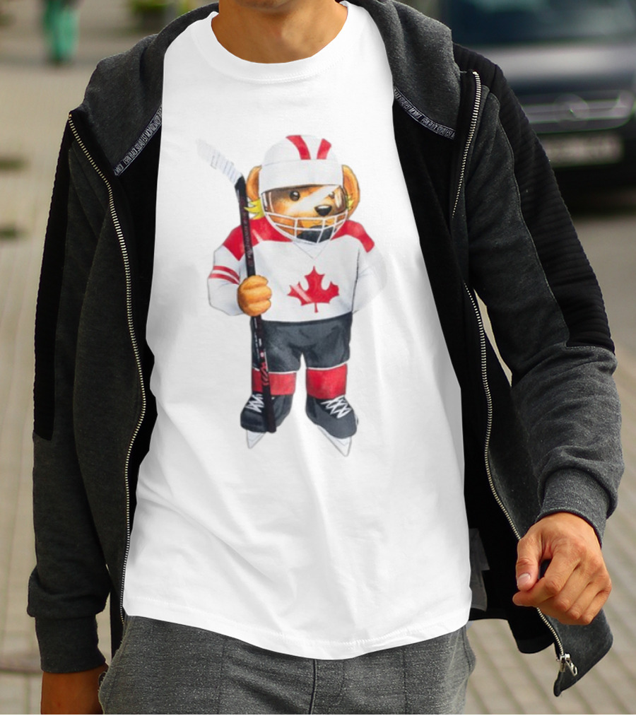 Marketstudios Market X Sherwood Canada Bear Hockey Player T-Shirt