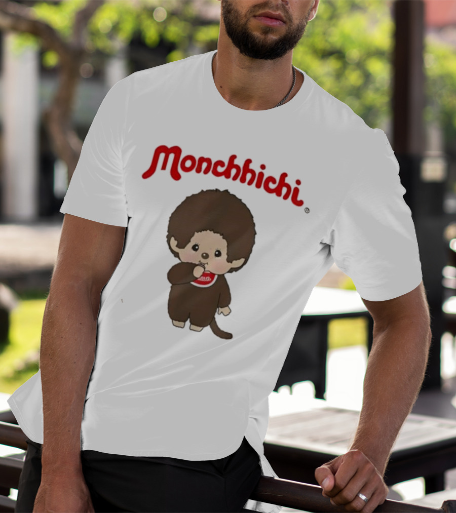 Monchhichi Cute Stance Fluffy Little Guy Character T-Shirt
