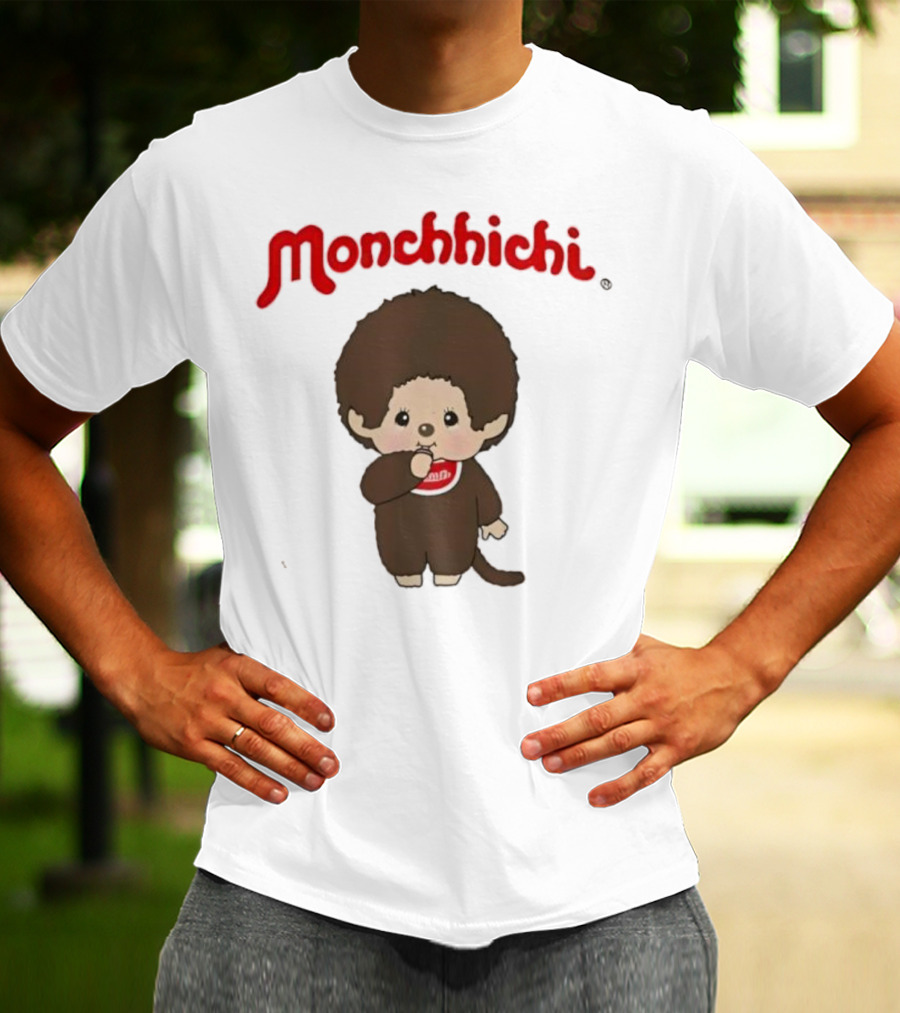 Monchhichi Cute Stance Fluffy Little Guy Character T-Shirt