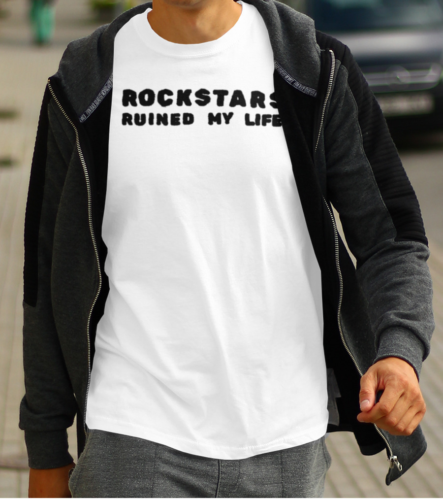 Rockstars Ruined My Life Retro Music Lovers Statement T-Shirt