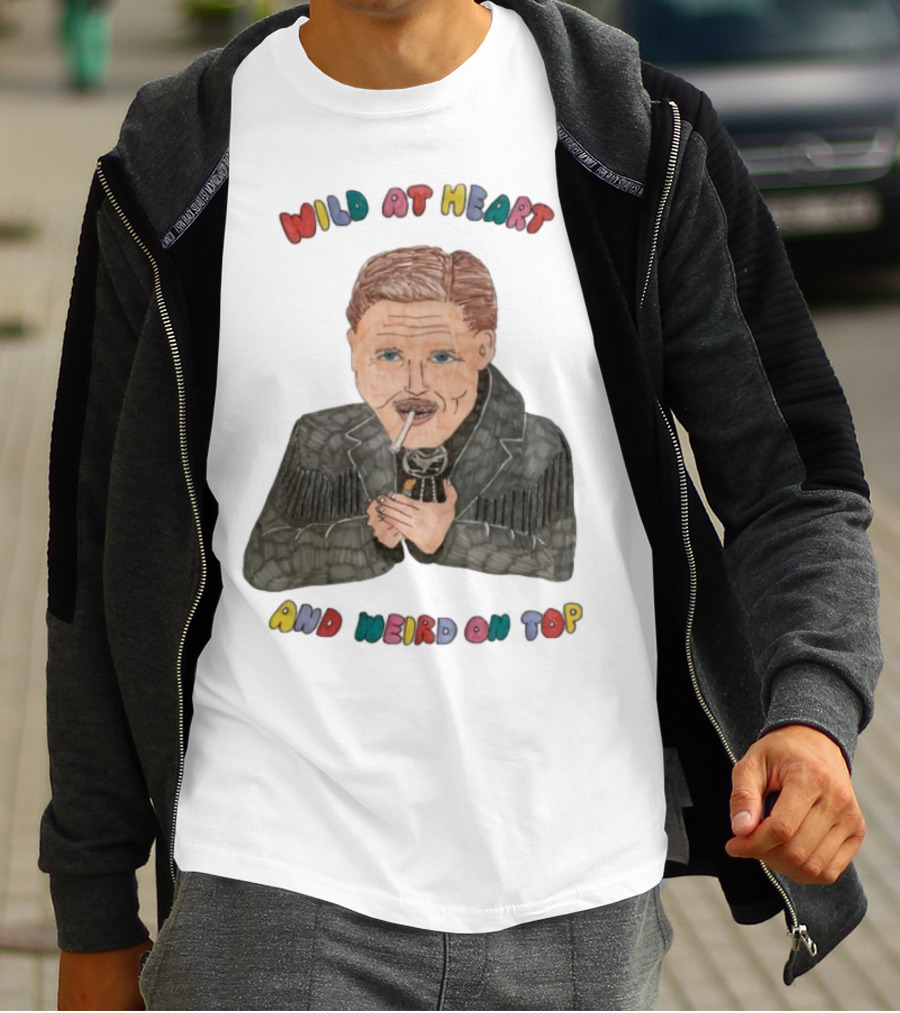 David Lynch Wild At Heart And Weird On Top Smoking Character Illustration T-Shirt