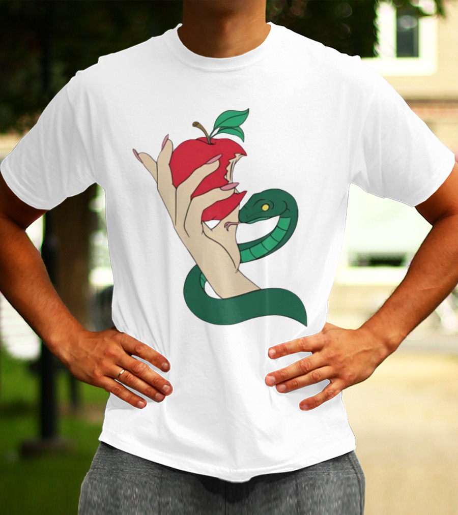 Eve Was Framed Ewf Colorful Snake And Apple T-Shirt
