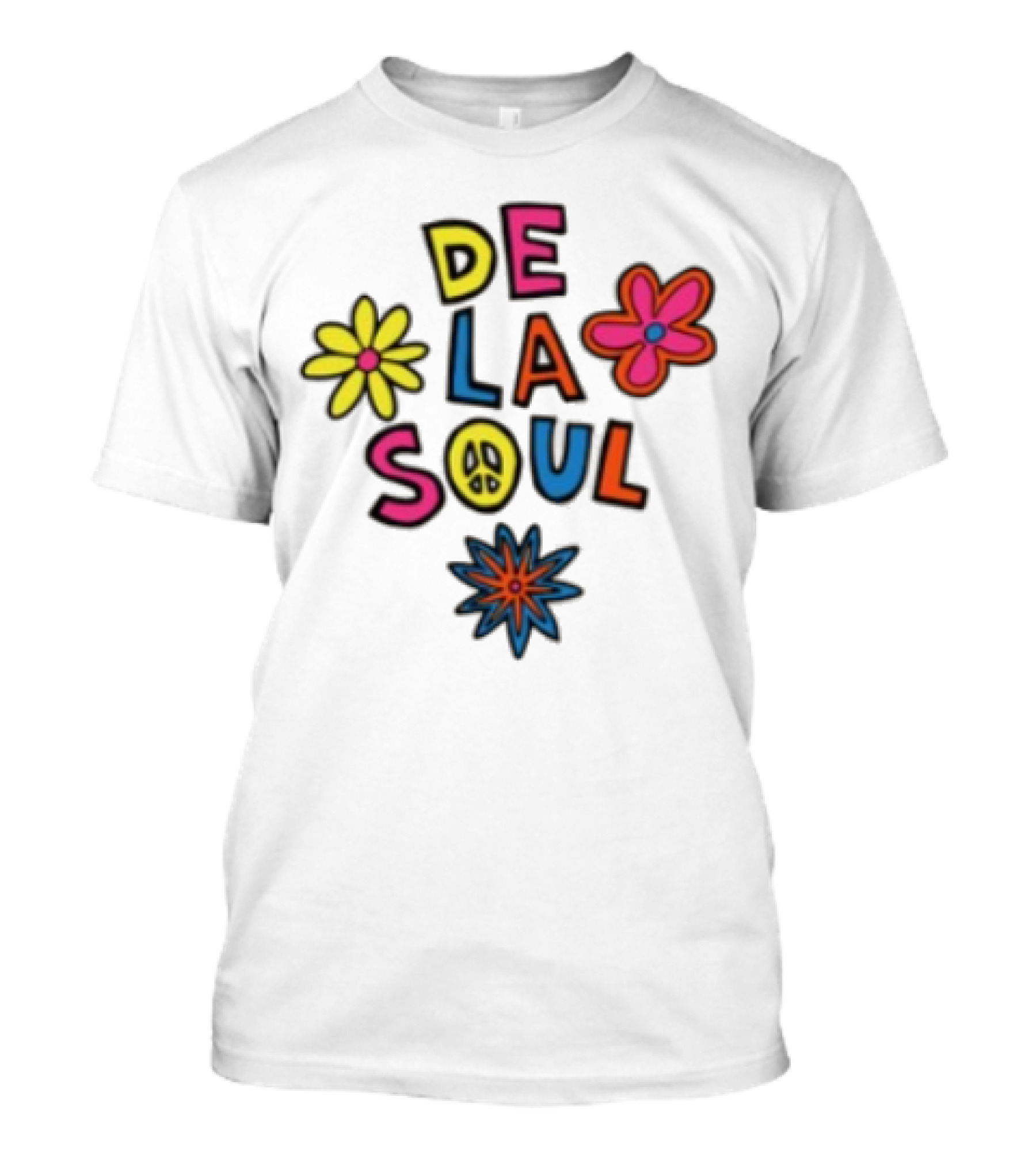 Thank You Dave De La Soul Colorful Flowers Peace Symbol T-Shirt