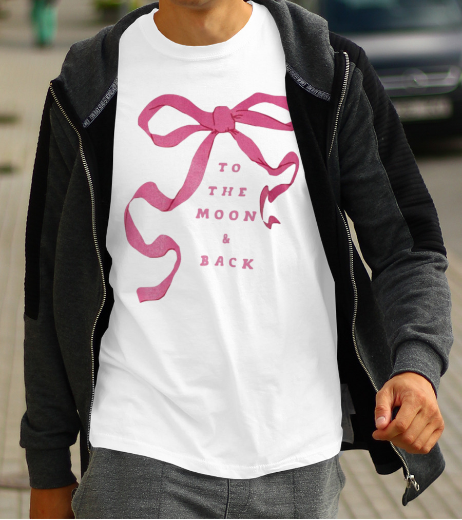 To The Moon And Back Pink Ribbon T-Shirt