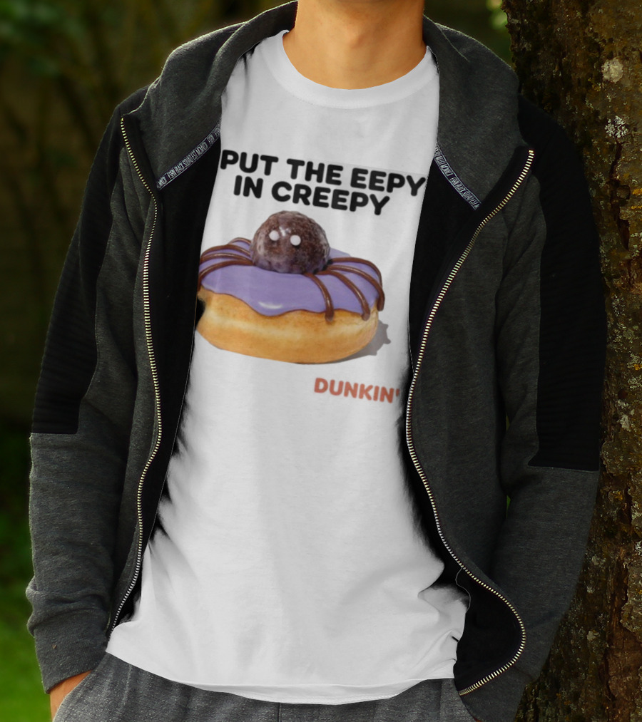 I Put The Eepy In Creepy Dunkin' Donut Spider Design T-Shirt
