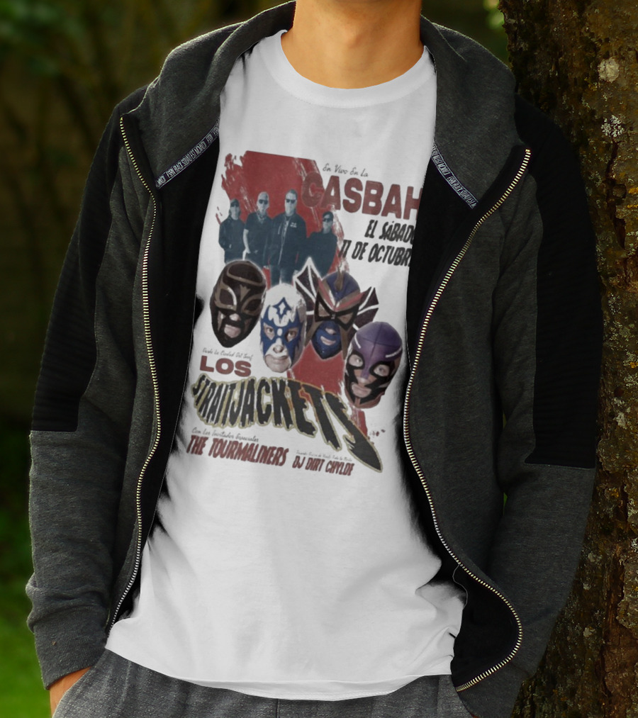 Los Straitjackets Y The Tourmaliners En Vivo El Sábado 11 De Octubre En Casbah San Diego T-Shirt