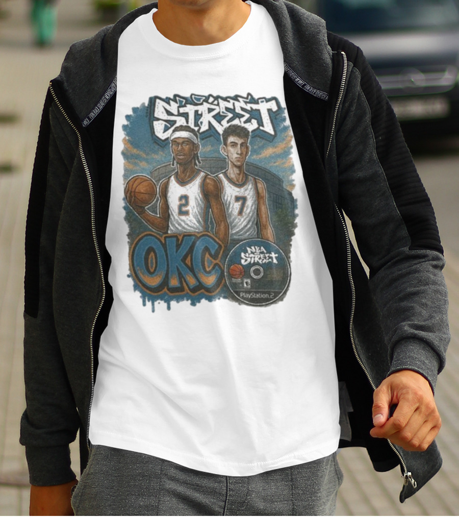 NBA Street OKC PlayStation 2 Basketball Street Art T-Shirt