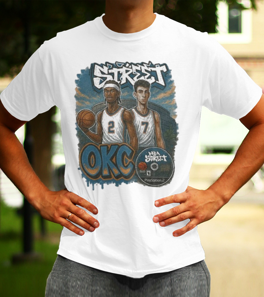 NBA Street OKC PlayStation 2 Basketball Street Art T-Shirt