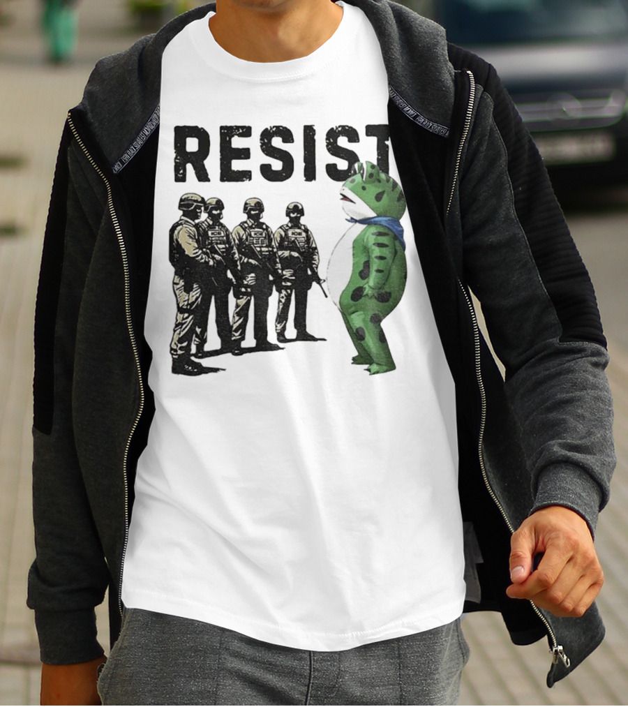 Portland Frog Resist Anti Fascism Anti Trump Protest Graphic T-Shirt