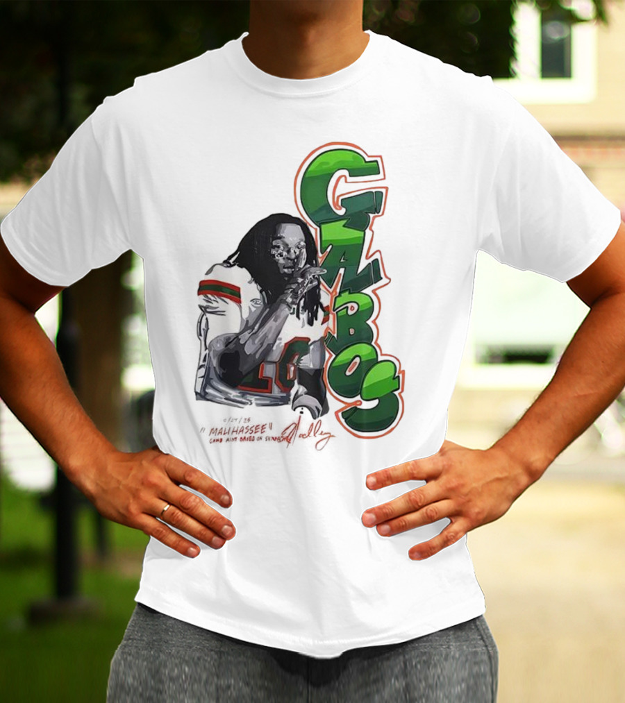 Malachi Toney Gabos Miami Hurricanes Malihassee Signature T-Shirt