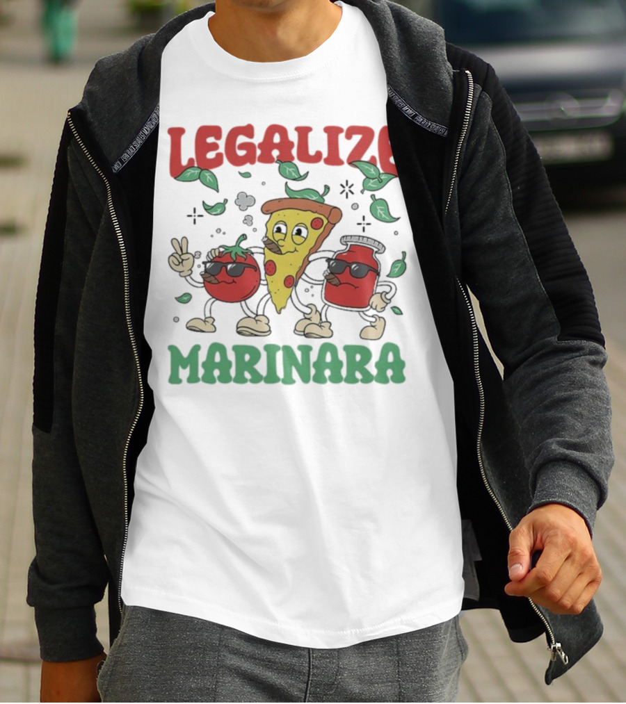 Legalize Marinara Pizza Slice And Cool Tomatoes T-Shirt