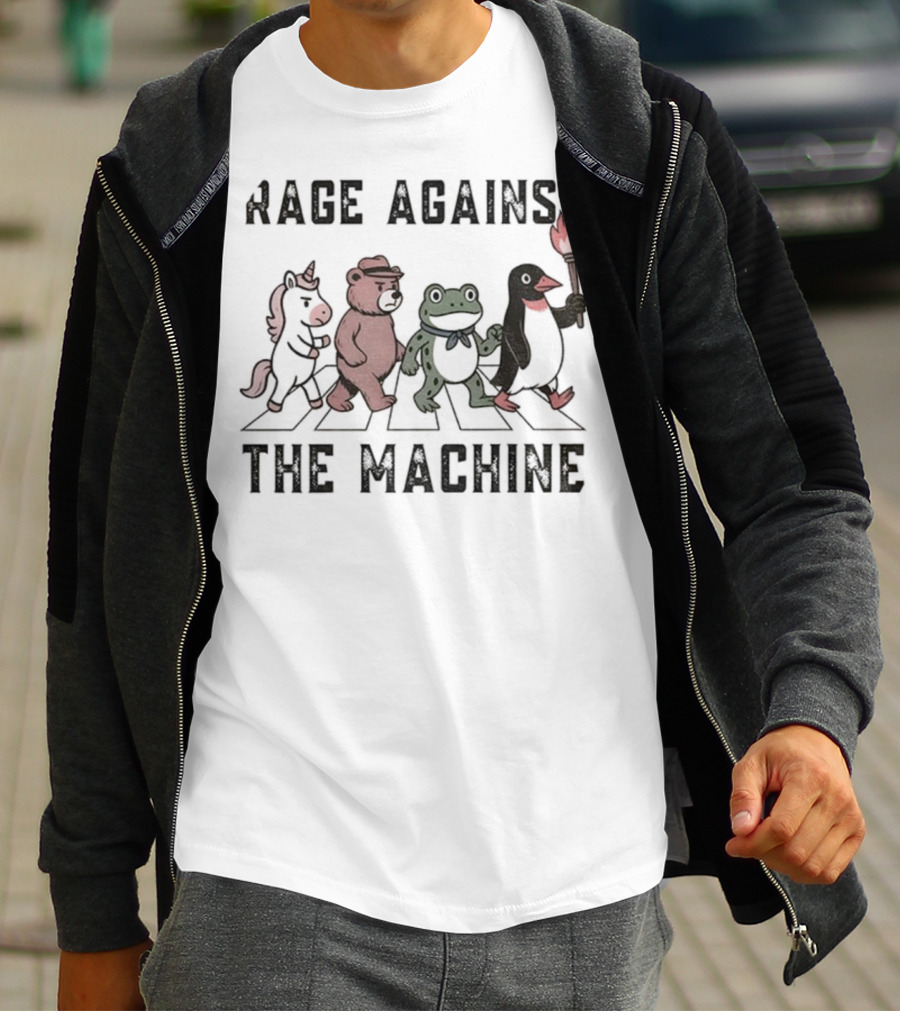 Rage Against The Machine Portland Frog Animal Walking Anti-ICE T-Shirt