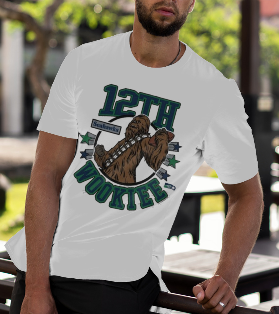 12TH Wookiee Chewbacca Seahawks Star Wars NFL Crossover T-Shirt