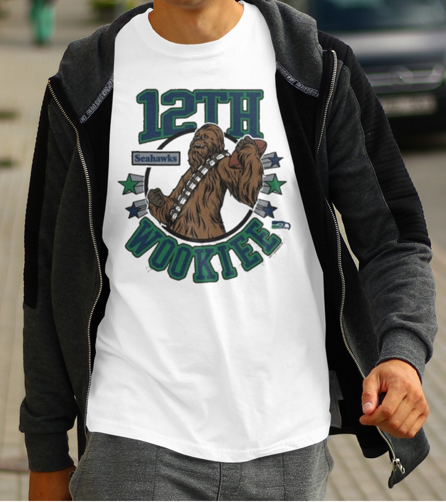 12TH Wookiee Chewbacca Seahawks Star Wars NFL Crossover T-Shirt