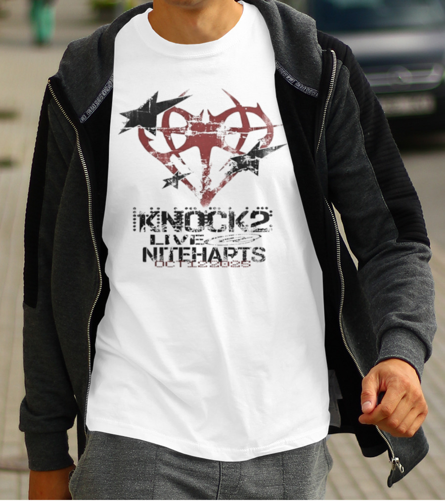 Knock2 Live Niteharts Oct 12 2025 Airplane Heart Symbol T-Shirt