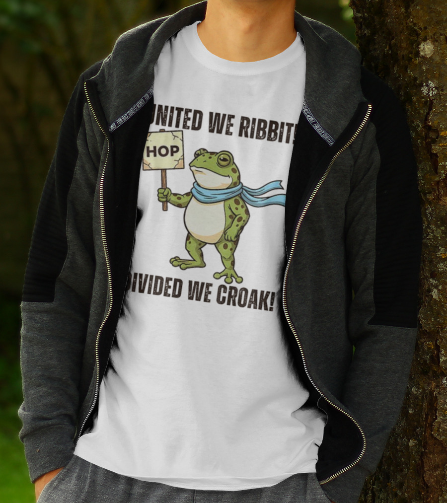 Portland Frog HOP United We Ribbit Divided We Croak 2025 T-Shirt