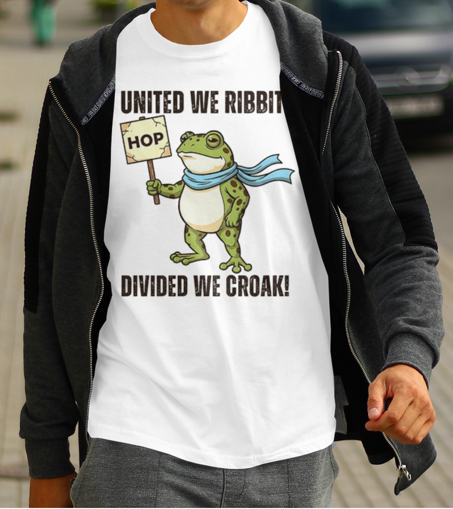 Portland Frog HOP United We Ribbit Divided We Croak 2025 T-Shirt