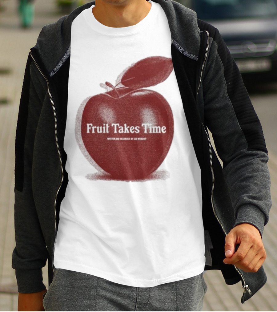 Fruit Takes Time By Seu Worship Red Apple T-Shirt