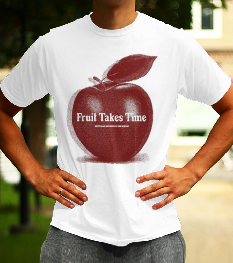 Fruit Takes Time By Seu Worship Red Apple T-Shirt
