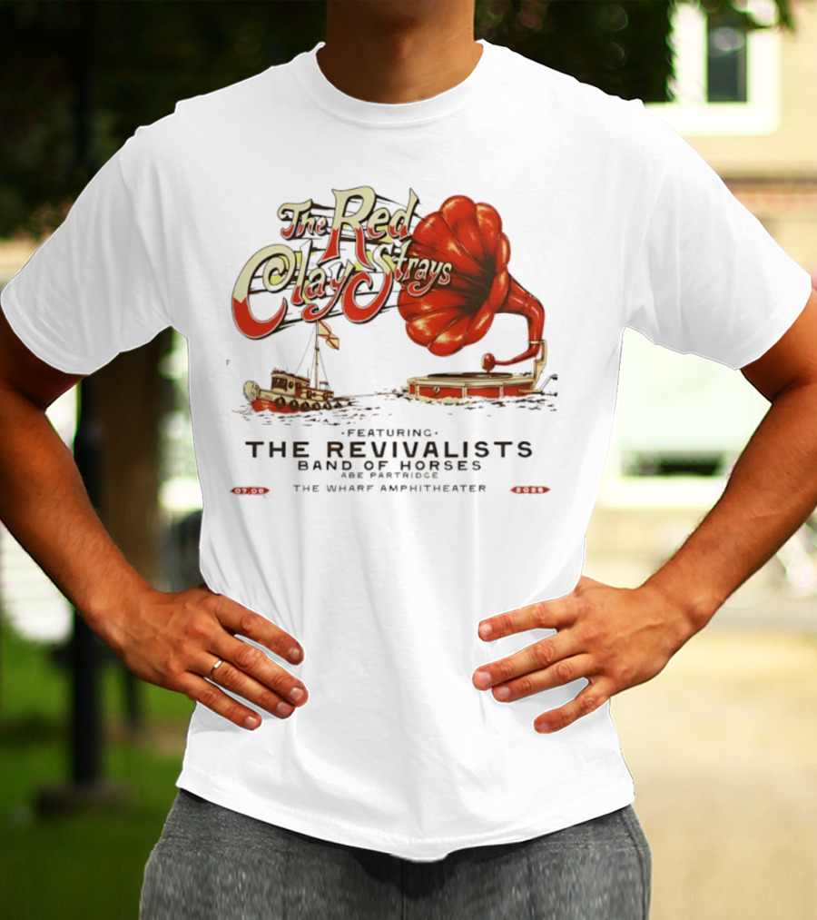 The Red Clay Strays Tour 2025 Featuring The Revivalists Band Of Horses The Wharf Amphitheater T-Shirt