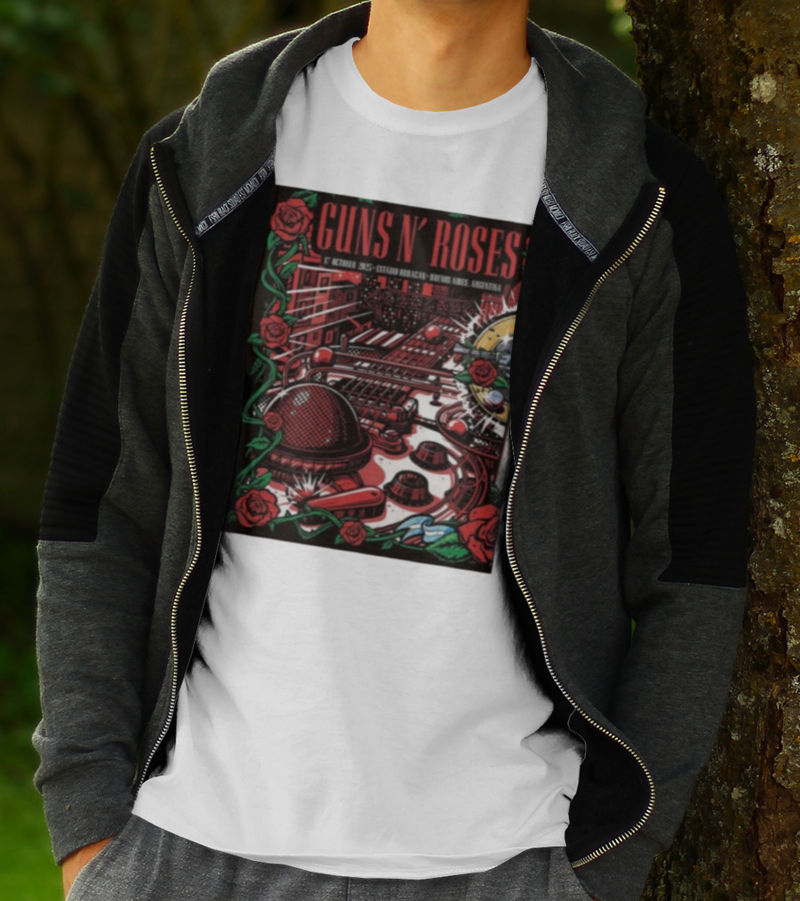 Guns N’ Roses Estadio Huracán 1st October 2025 Buenos Aires Argentina T-Shirt