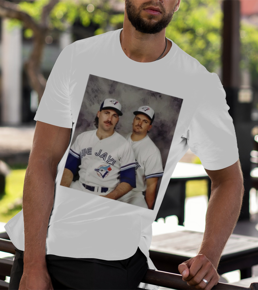 Retro Toronto Blue Jays Baseball Pitchers Dave Stieb David Wells Vintage Team Uniforms T-Shirt