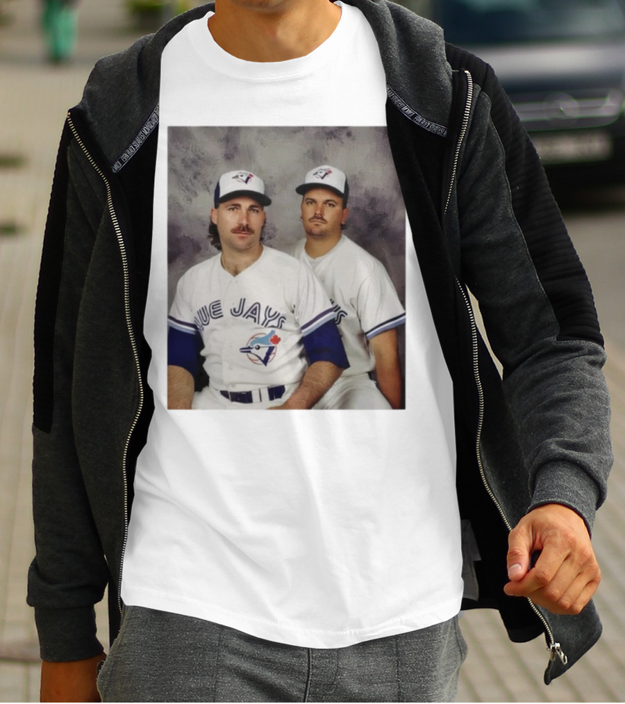 Retro Toronto Blue Jays Baseball Pitchers Dave Stieb David Wells Vintage Team Uniforms T-Shirt