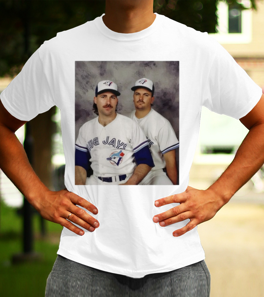 Retro Toronto Blue Jays Baseball Pitchers Dave Stieb David Wells Vintage Team Uniforms T-Shirt