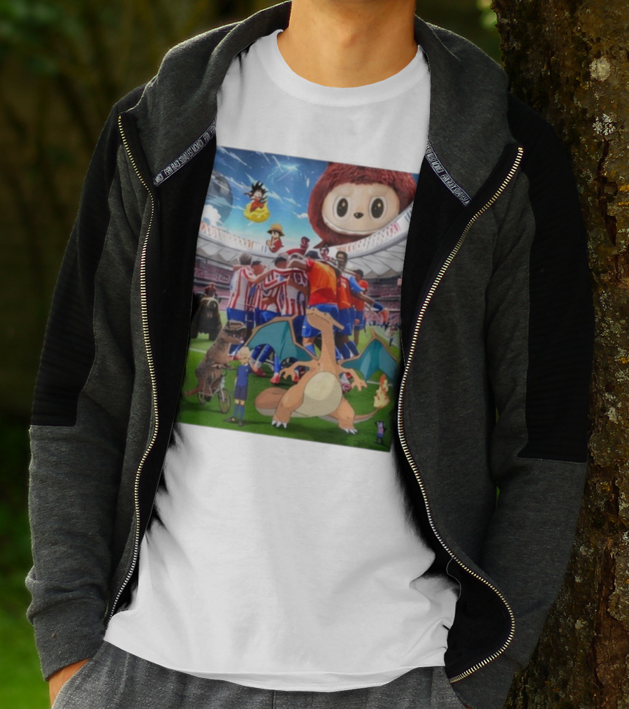 Atletico Madrid Celebration Meme 90M Dragon Dinosaur Characters T-Shirt