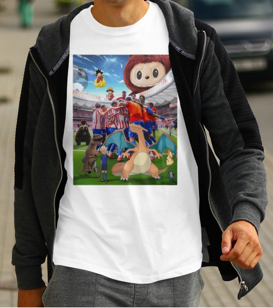 Atletico Madrid Celebration Meme 90M Dragon Dinosaur Characters T-Shirt