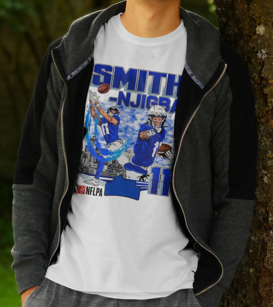 Seattle Seahawks Jaxon Smith-Njigba Skyline NFLPA 11 T-Shirt