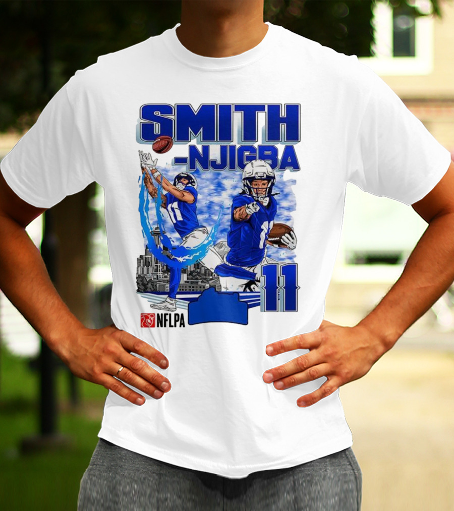 Seattle Seahawks Jaxon Smith-Njigba Skyline NFLPA 11 T-Shirt