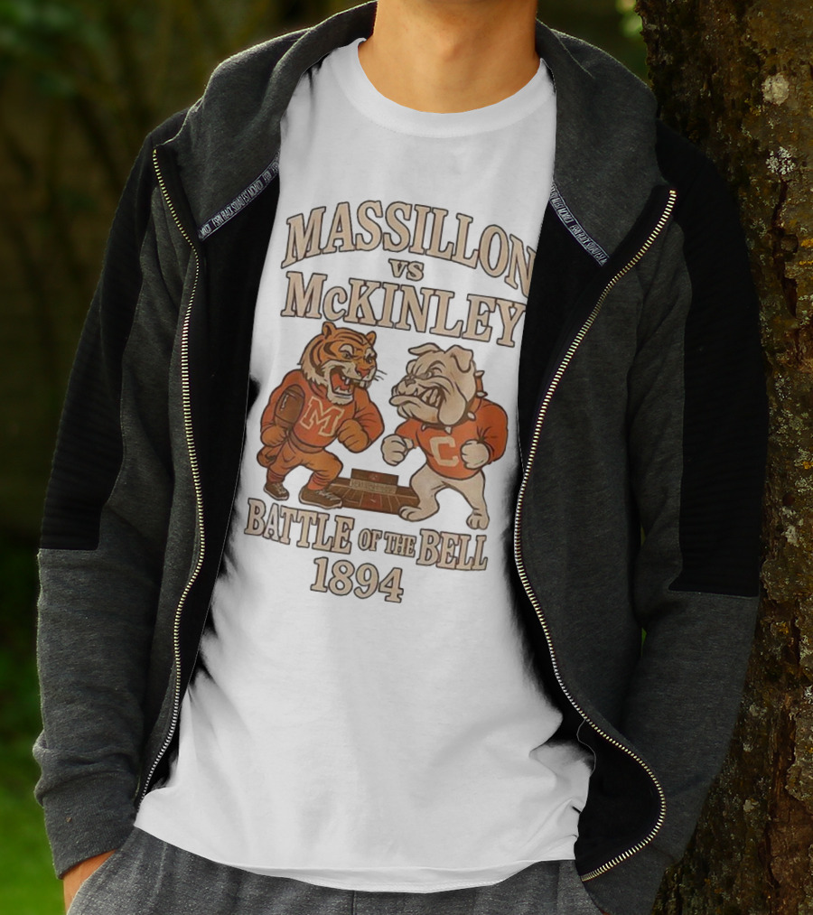 Massillon Vs McKinley Battle Of The Bell 1894 Tiger Vs Bulldog Rivalry T-Shirt