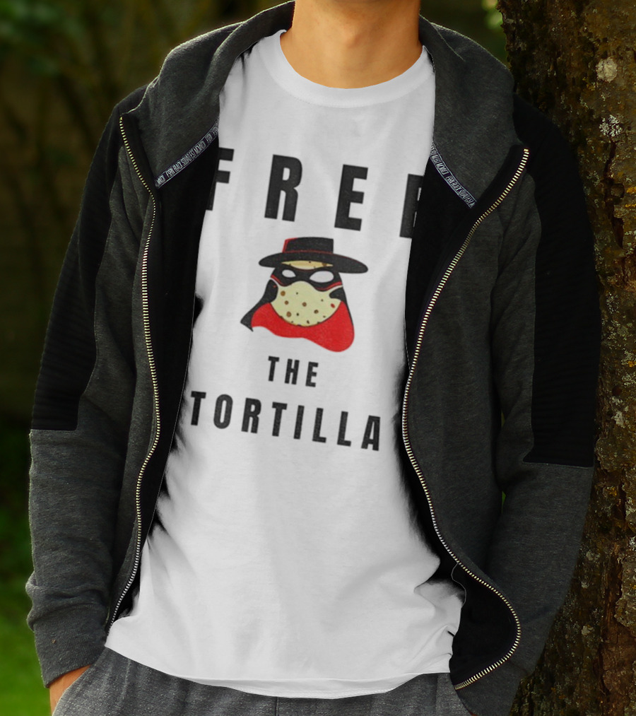 FREE THE TORTILLA MatadorTilla Dark Masked Hero Hat T-Shirt
