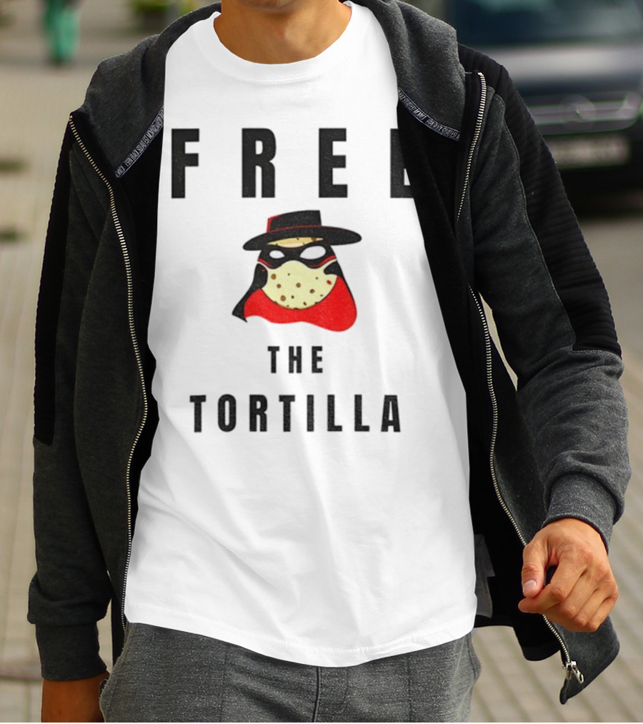 FREE THE TORTILLA MatadorTilla Dark Masked Hero Hat T-Shirt
