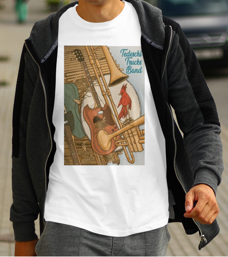 Tedeschi Trucks Band Red Hat Amphitheater October 17 2025 Cardinal Guitar Trombone T-Shirt