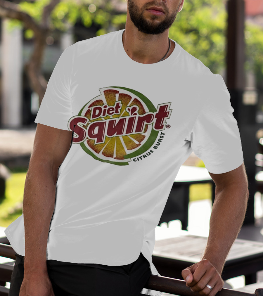 Diet Squirt Citrus Burst Retro Beverage Label T-Shirt