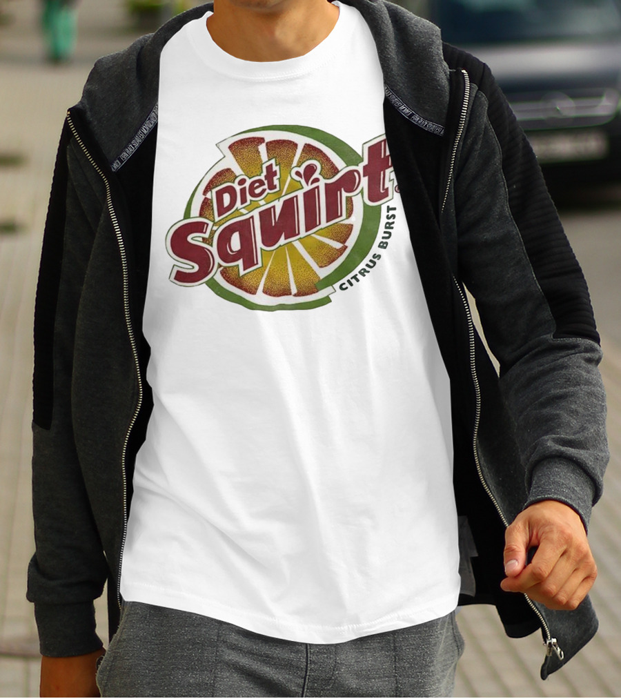 Diet Squirt Citrus Burst Retro Beverage Label T-Shirt
