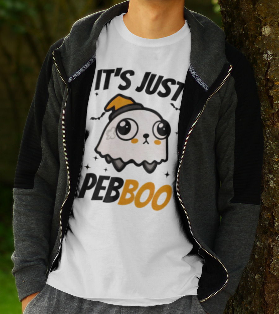 It's Just PebBoo Halloween Ghost Plush Cute Kawaii Spooky T-Shirt