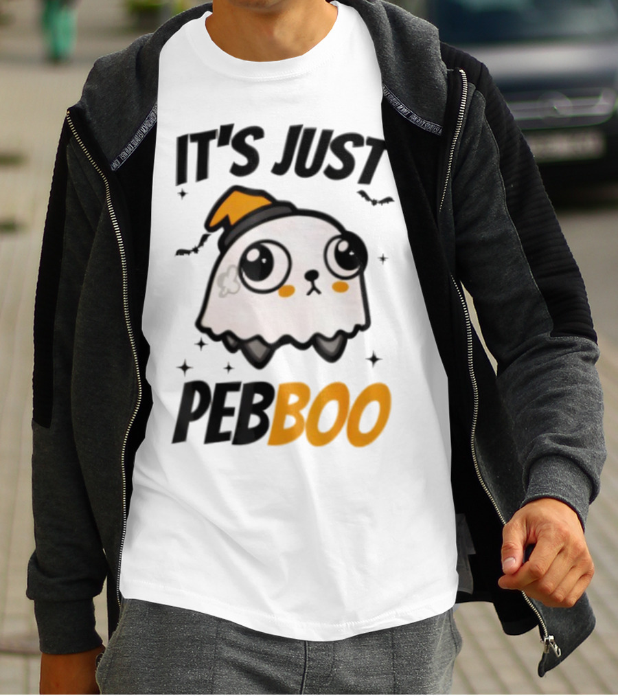 It's Just PebBoo Halloween Ghost Plush Cute Kawaii Spooky T-Shirt