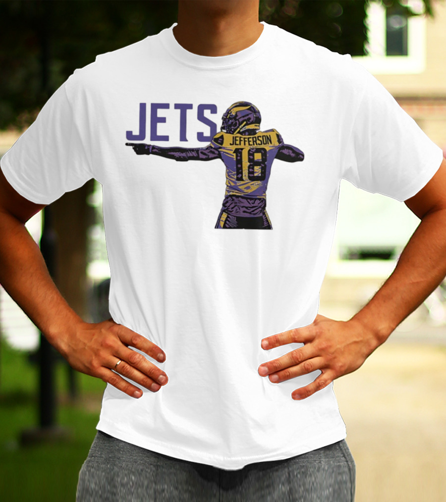 Justin Jefferson Jets 18 Minnesota Vikings Football T-Shirt