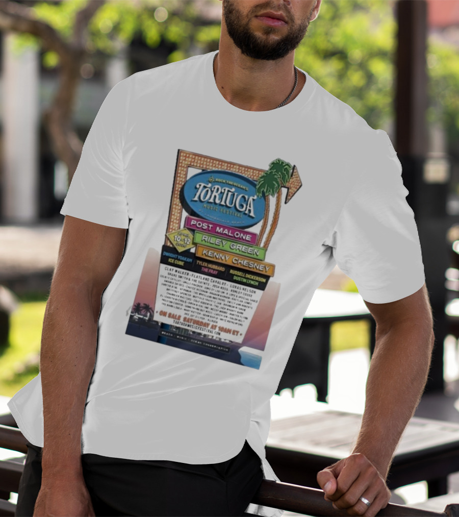Rock The Ocean’s Tortuga Music Festival April 10 12 2026 Ft Lauderdale Beach Post Malone Riley Green Kenny Chesney T-Shirt